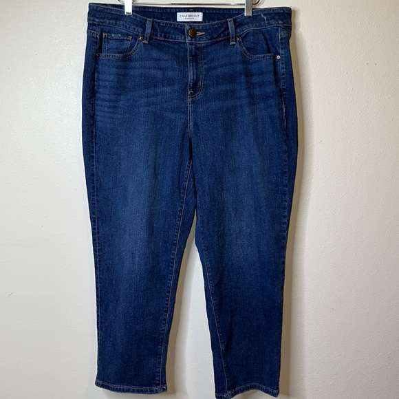 Lane Bryant Mid Rise Girlfriend Crop Denim jean Sz 16 - Picture 2 of 9